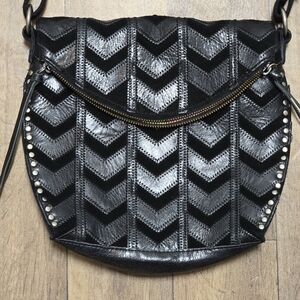 The Sak Black Chevron Crossbody Bag